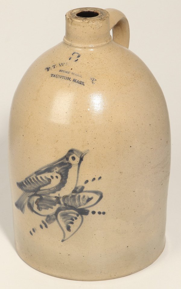F. T. Wright Taunton, MA Stoneware Bird Jug (1 of 7)