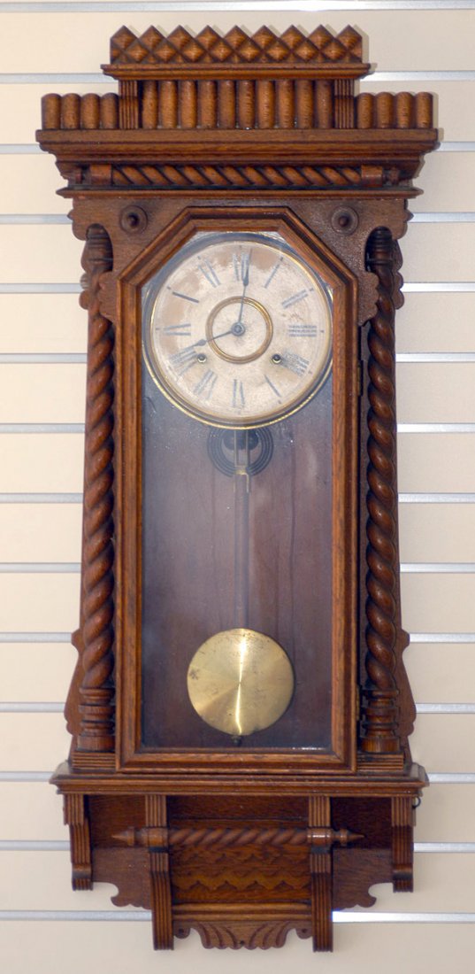 Ansonia "Queen Anne" Hanging Wall Clock (1 of 8)