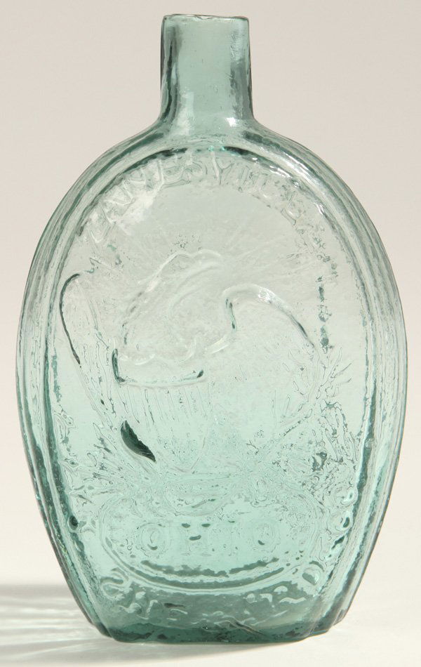 Zanesville, Ohio Shepard Eagle/Masonic Flask (1 of 8)