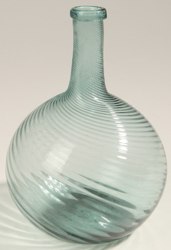 Early Zanesville Aqua Swirl Bottle (1 of 5)