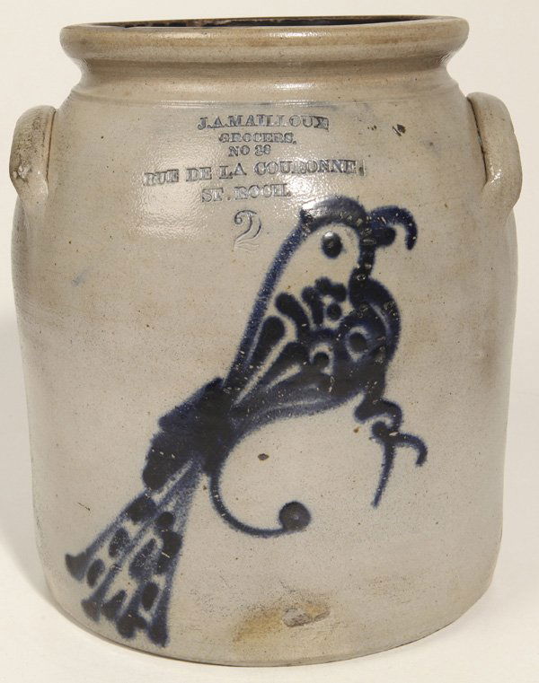 J. A. Mailloux, Canadian, Stoneware Jar With Bird (1 of 6)
