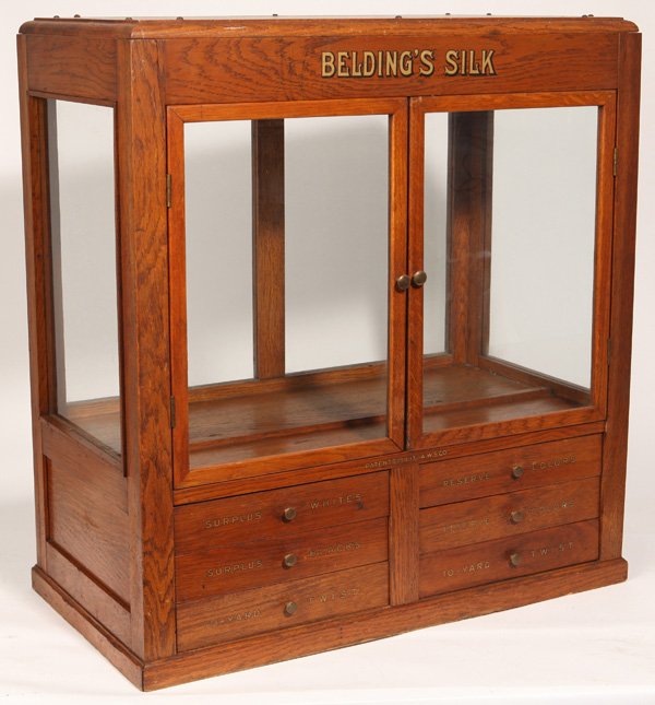 Rare Size Beldings Silk & Spool Cabinet (1 of 9)