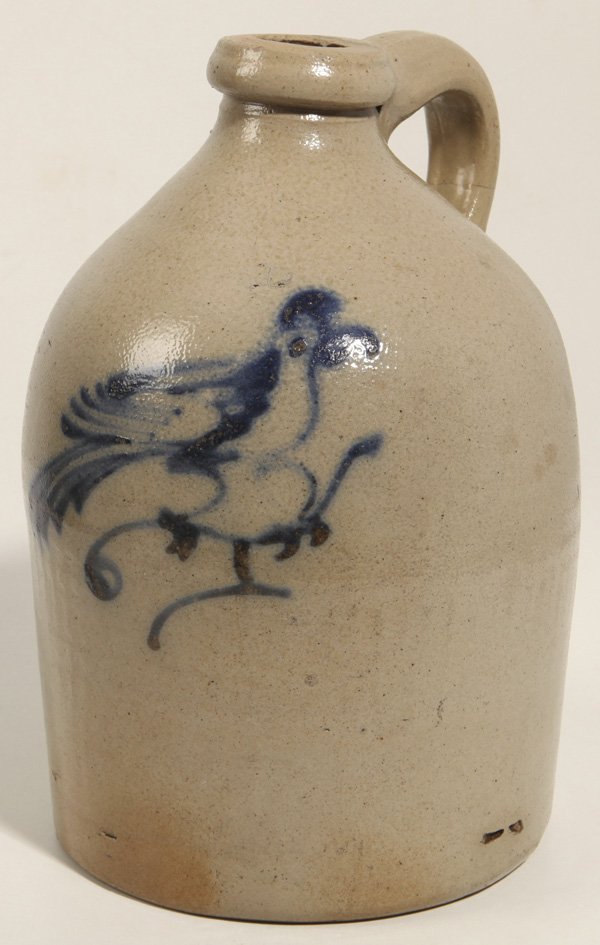 Small stoneware Jug With Cobalt Blue Bird (1 of 6)