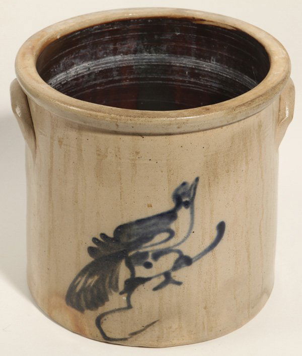 Stoneware Jar With Cobalt Blue Bird on Branch (1 of 5)