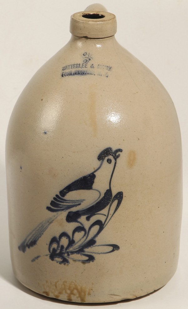 Satterlee & Mory Stoneware Jug With Bird on Branch (1 of 7)