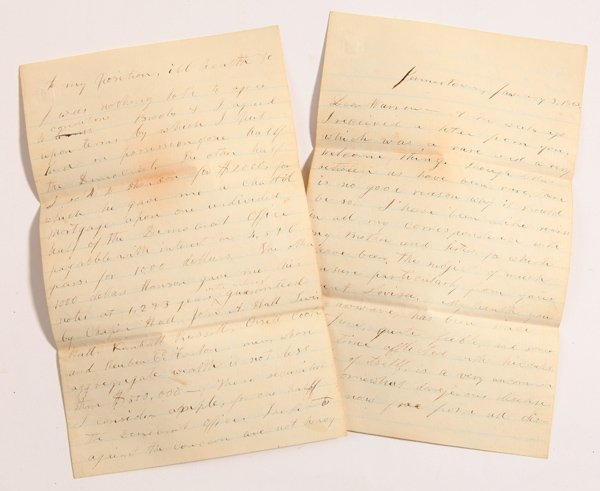 1863 Letter Newspaper Editor, Jamestown, N.Y. (1 of 7)