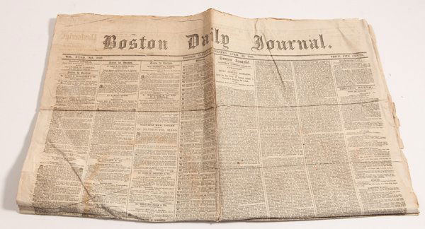 Newspaper w/ Lincoln's Funeral Train (1 of 6)