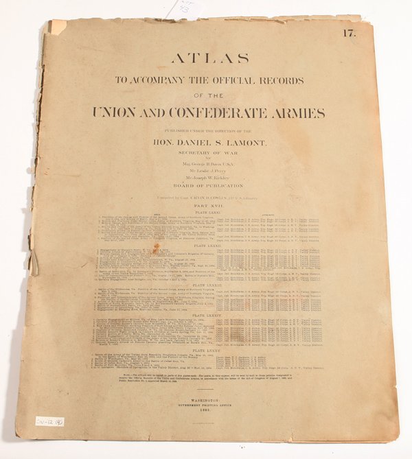 Battle Maps from Atlas of the Union & Confederate (1 of 7)
