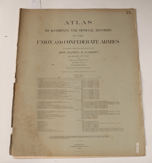 Battle Maps from Atlas of the Union & Confederate (1 of 6)