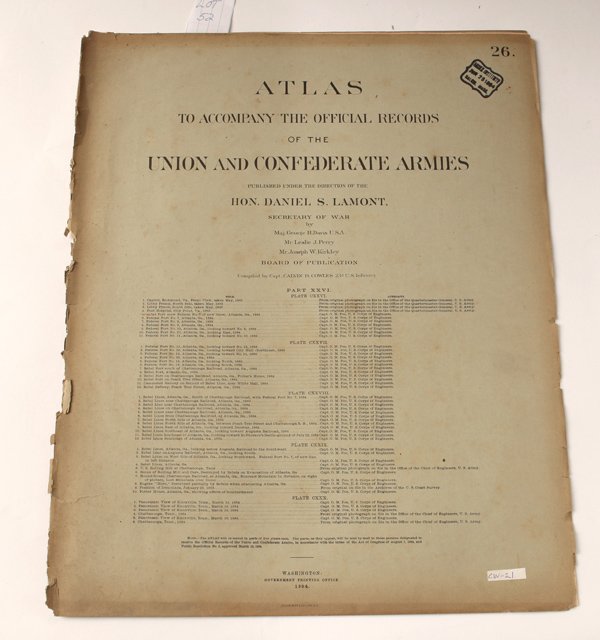 Battle Maps from Atlas of the Union & Confederate (1 of 7)