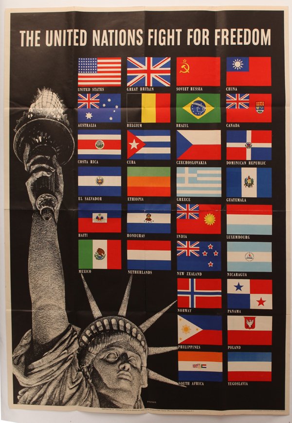 WWII UN Fight For Freedom Poster (1 of 6)