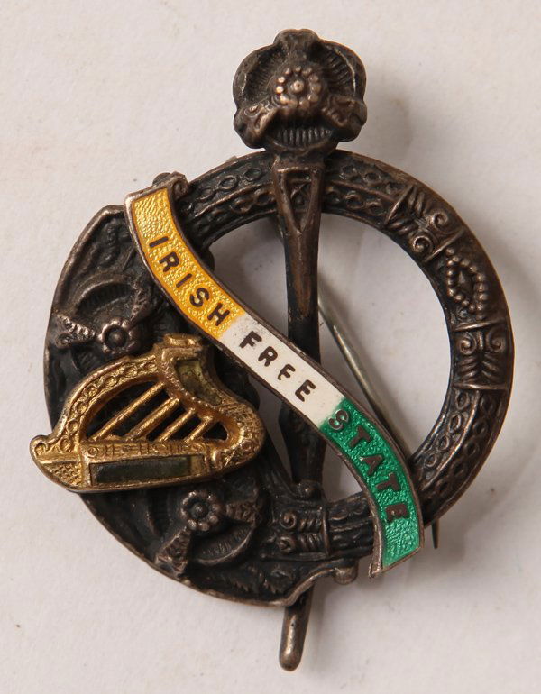 Sterling Enameled Irish Free State Pin (1 of 4)