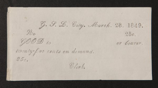 Rare Mormon Script Note (1 of 4)