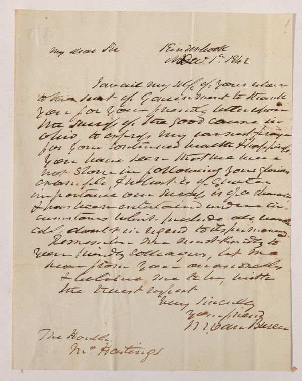 Martin Van Buren Autograph Letter Signed (1 of 6)