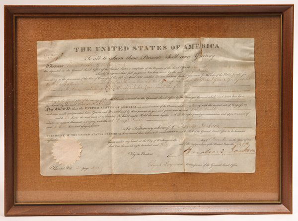 Autographed Andrew Jackson Land Grant (1 of 7)
