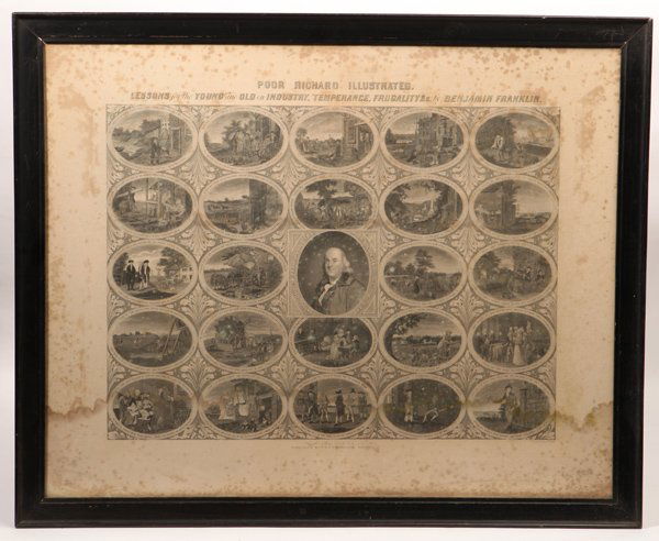 Poor Richard Illustrated Lithograph (1 of 10)