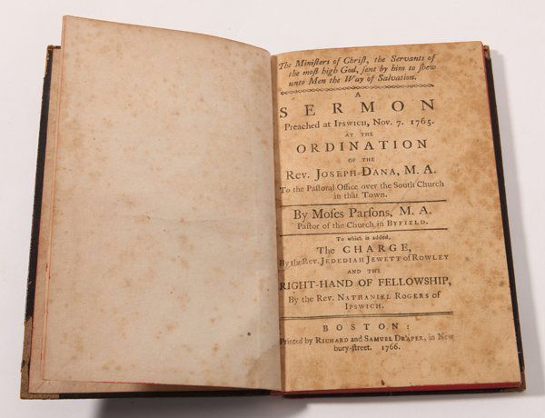 Bound Vol. of Early Sermons at Ipswich (1 of 5)