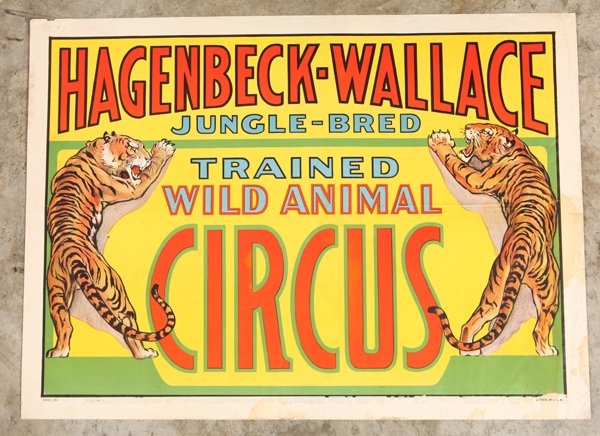 1930's Hagenbeck-Wallace Circus Poster (1 of 4)