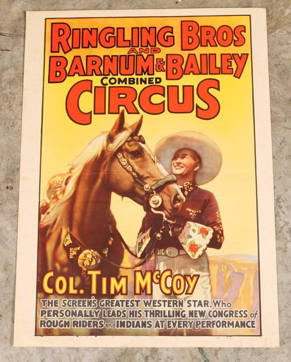 Ringling Bros. Tim McCoy Western Circus Poster (1 of 5)