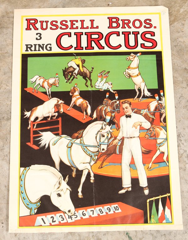 1939 Russell Bros. Circus Poster (1 of 4)