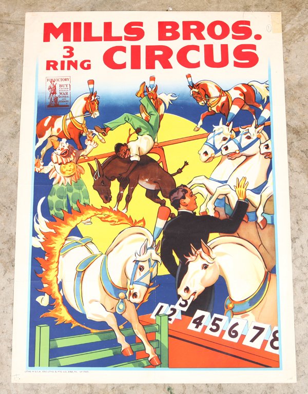 1940's Mills Bros. Circus Poster (1 of 4)