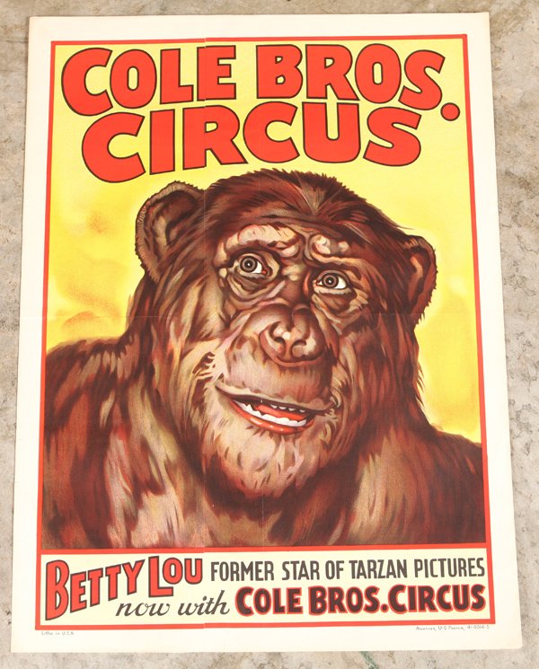 Early 1940's Cole Bros. Circus Poster (1 of 5)