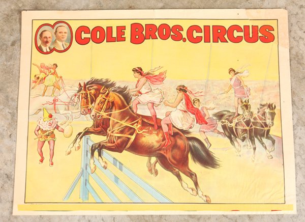 1920's - 30's Cole Bros. Circus Poster (1 of 5)