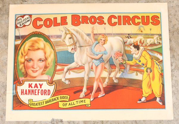 Circa 1940 Cole Bros. Circus Poster (1 of 5)