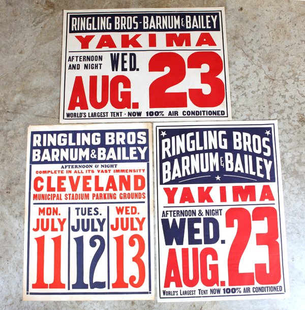 Three Ringling Bros. Barnum & Bailey Circus Posters (1 of 4)