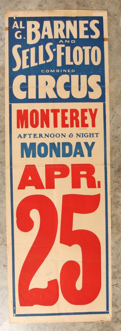 1938 Al G. Barnes & Sells-Floto Circus Poster (1 of 4)