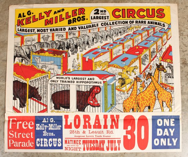 Large Al G. Kelly & Miller Bros. Circus Poster (1 of 5)