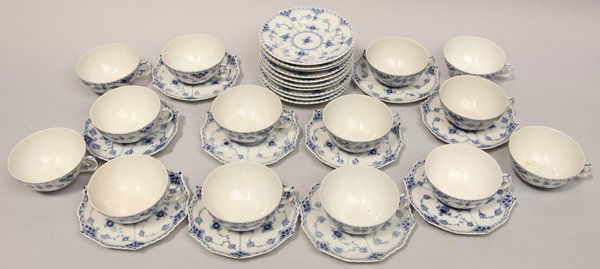 Royal Copenhagen Blue Fluted Open Lace C&S (1 of 8)