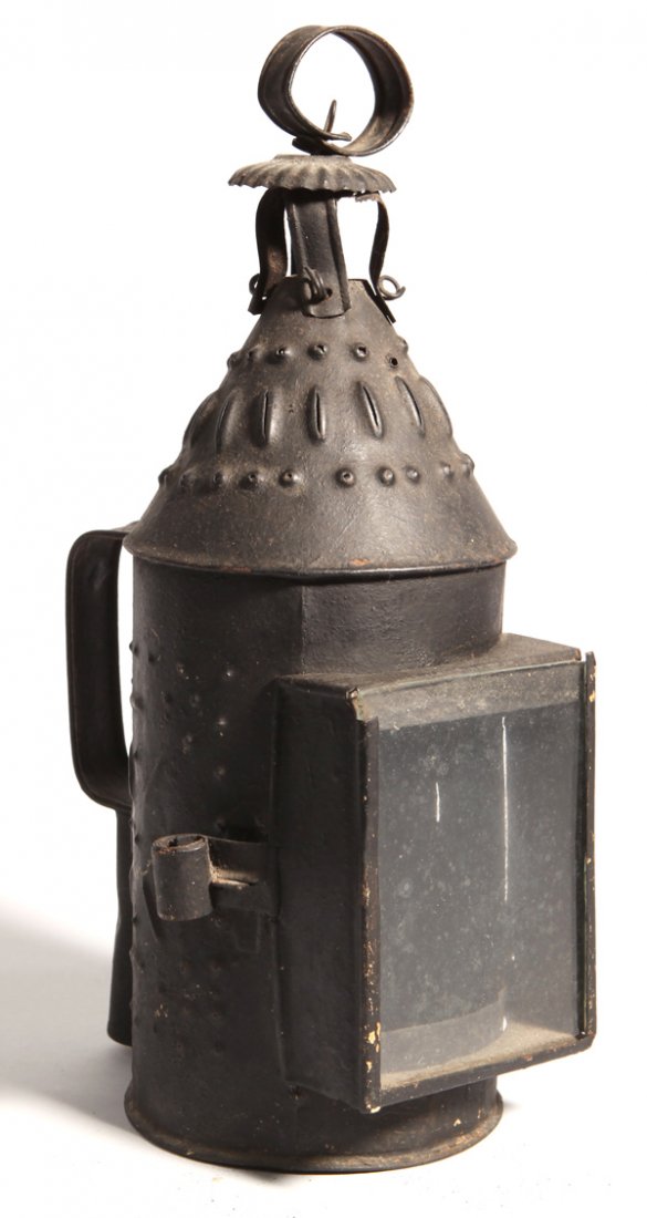 Unusual Punched Tin Candle Lantern (1 of 5)