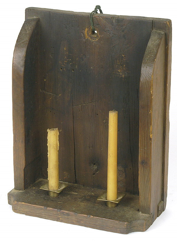 EARLY AMERICAN PINE WALL SCONCE