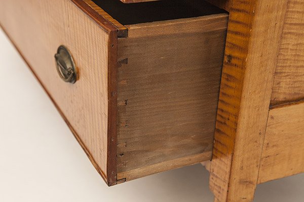 Curly Maple Sheraton Chest - 6