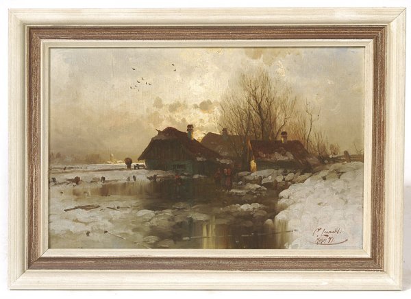 CARL LEOPOLD (GERMAN) OIL PAINTING