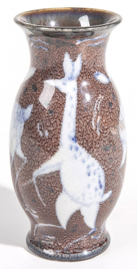 Rookwood Porcelain Vase with Deer by Jens Jensen (1 of 4)