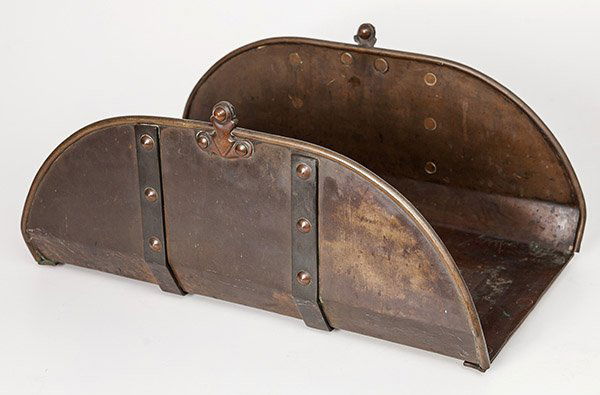 Arts & Crafts Copper Log Holder (1 of 7)