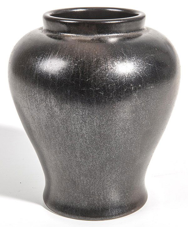 Matt Black Art Pottery Vase (1 of 5)