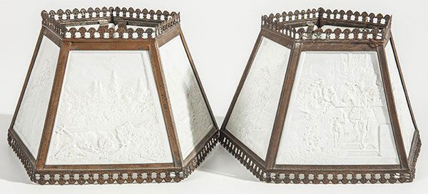 Pair of Lithopane Panel Lamp Shades (1 of 10)