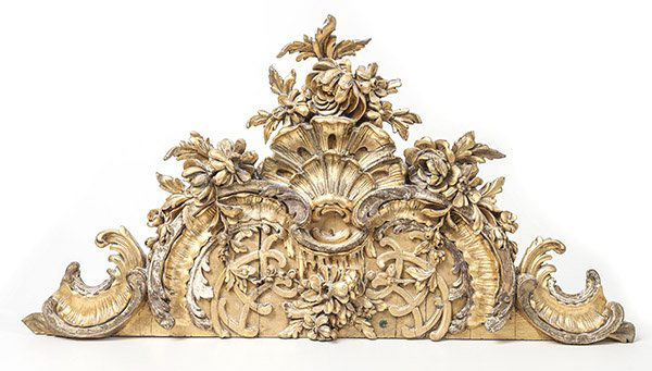 Rococco Period Gilt Mirror Crest (1 of 8)