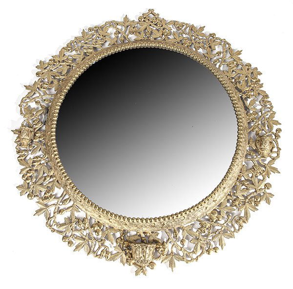 Ornate Brass Edwardian Mirror (1 of 10)