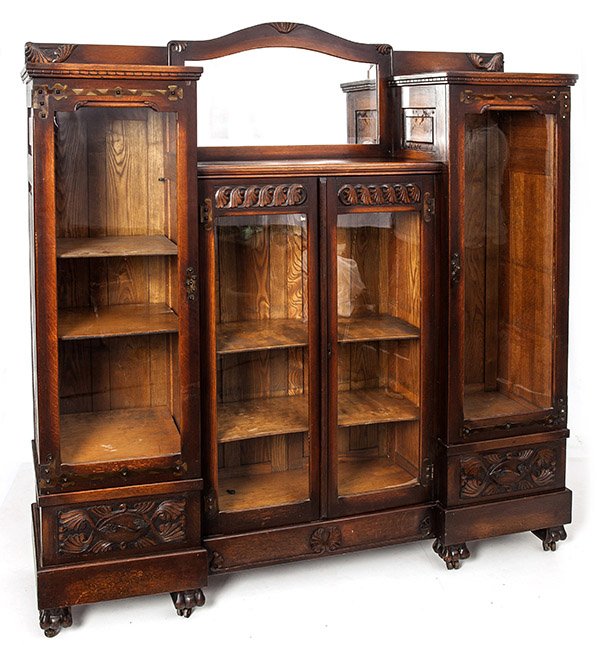 Oak Triple Bookcase (1 of 9)