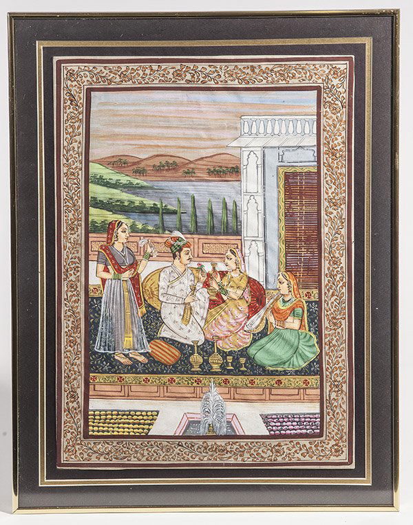 India Mughal Watercolor (1 of 6)