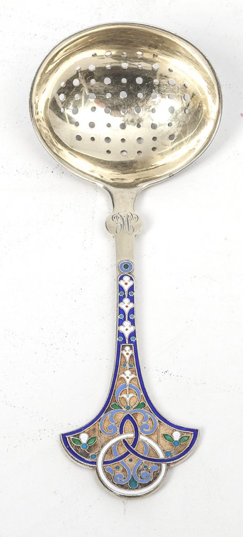 Russian Enameled Silver Berry Spoon (1 of 7)