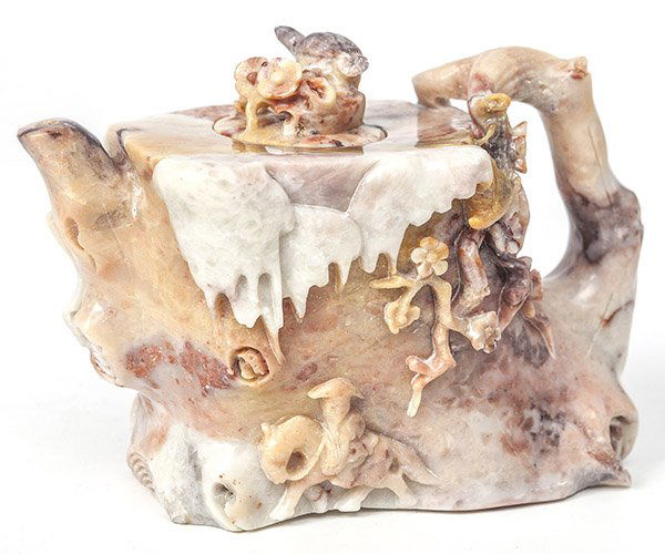 Chinese Carved Stone Teapot (1 of 6)
