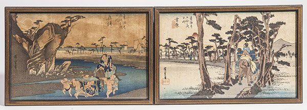 Two Japanese Woodblock Prints (1 of 8)