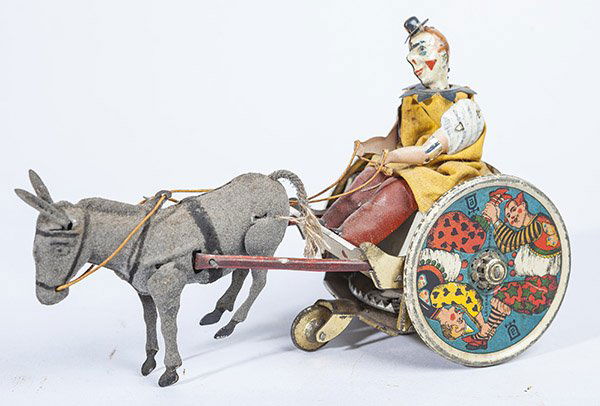 LEHMANN CLOWN IN CART WINDUP TOY (1 of 7)
