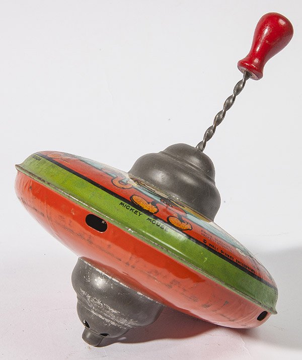 MICKEY MOUSE LITHOGRAPHED TIN SPIN-TOP (1 of 9)