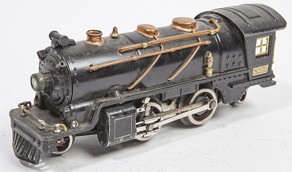 2621 LIONEL LOCOMOTIVE: O gage in original black and copper finish, 2 1/4 x 9 1/2 x 2 3/4" high.